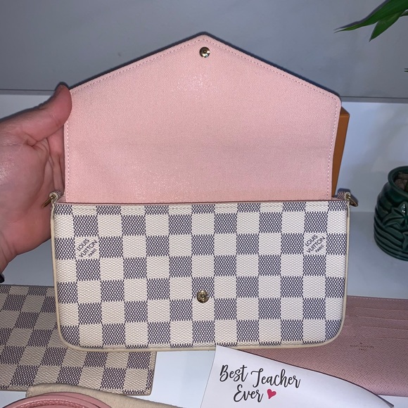 ✨SOLD✨ Louis Vuitton Pochette Felicie Damier Azur - Picture 5 of 15